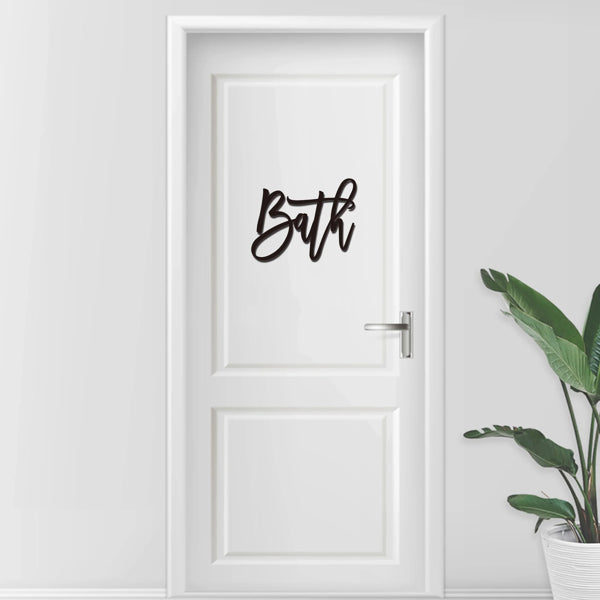 Rustic Bathroom Sign