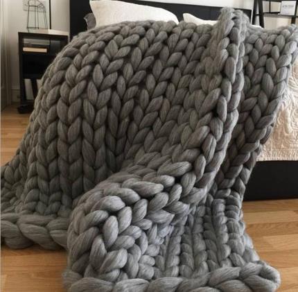 Hand Knit Comfy Blanket
