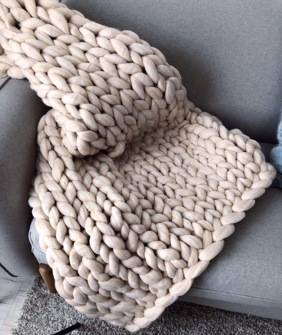 Hand Knit Comfy Blanket