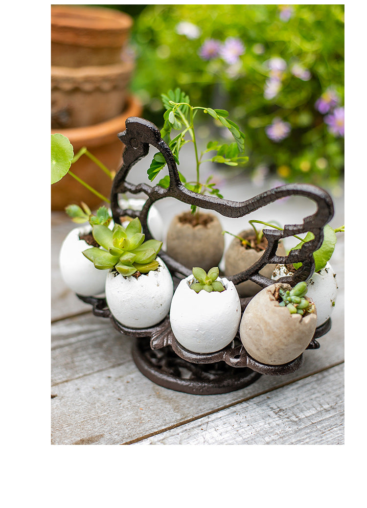 Farmhouse Cast Iron Egg Holder