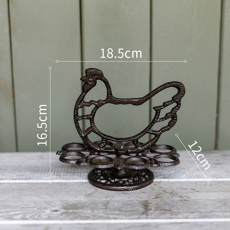 Farmhouse Cast Iron Egg Holder