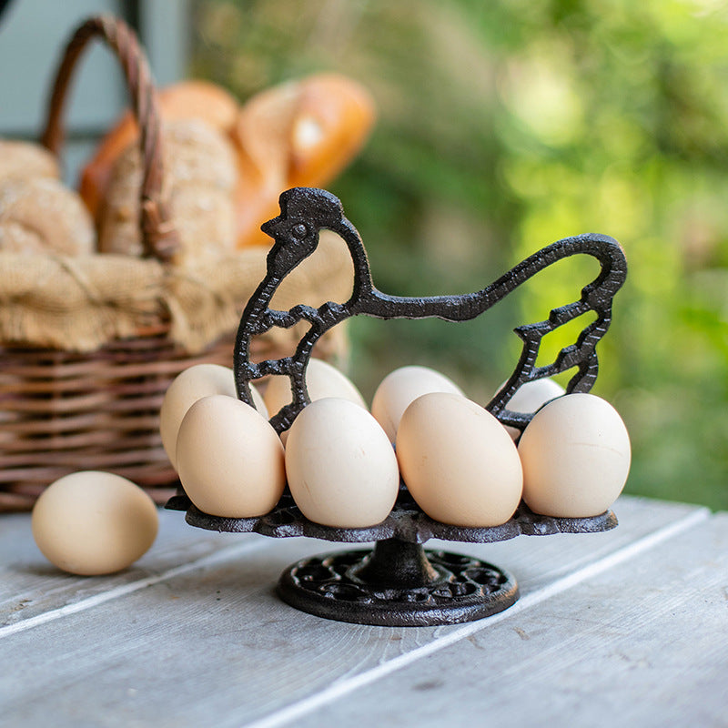 Farmhouse Cast Iron Egg Holder