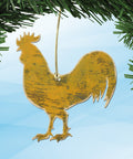 Rooster Wooden Rustic Ornaments (Set of 3)