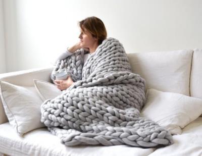 Hand Knit Comfy Blanket