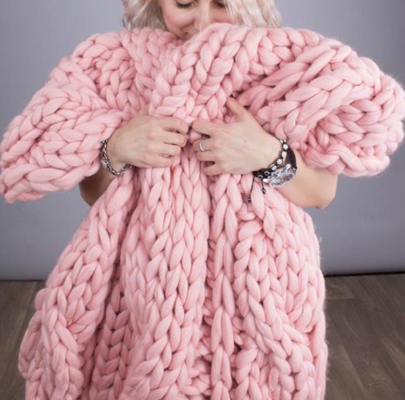 Hand Knit Comfy Blanket