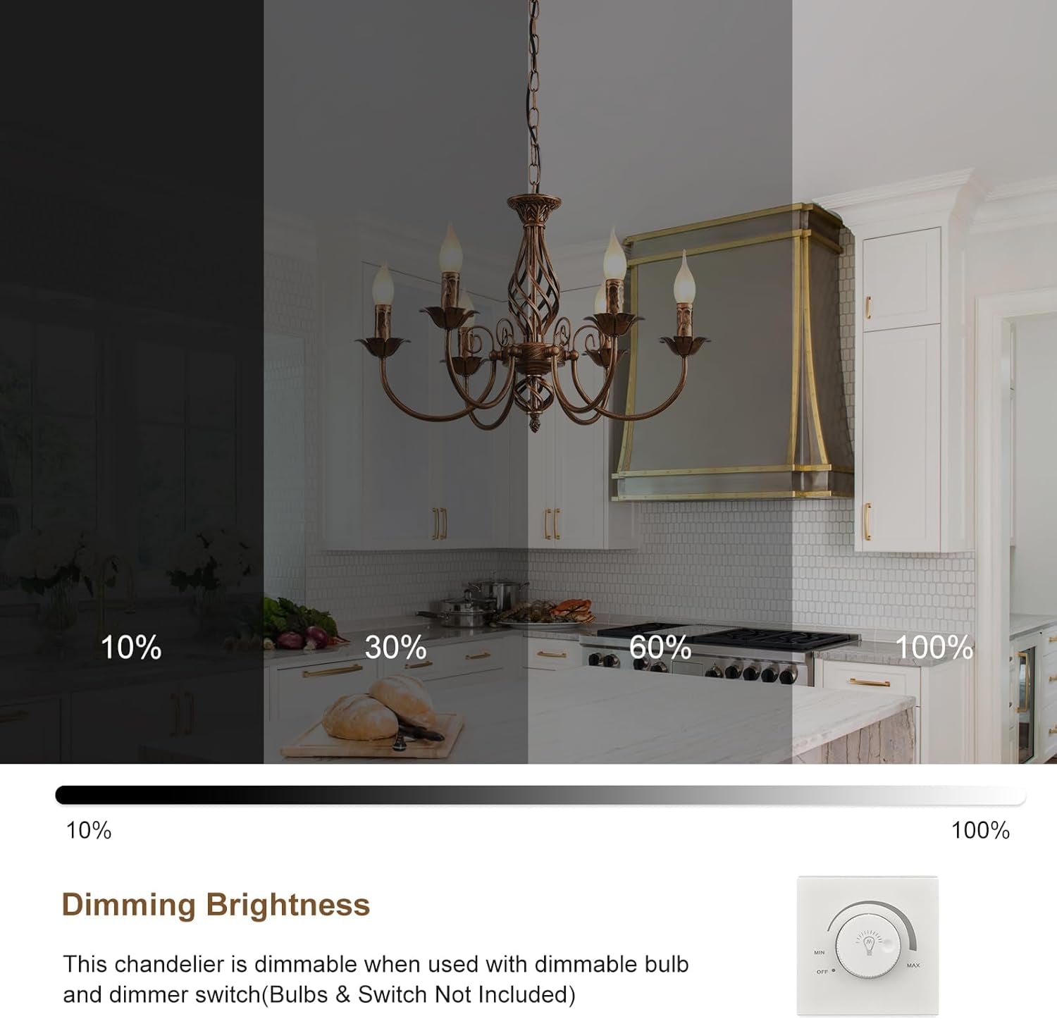 Bronze Rustic Farmhouse Chandelier