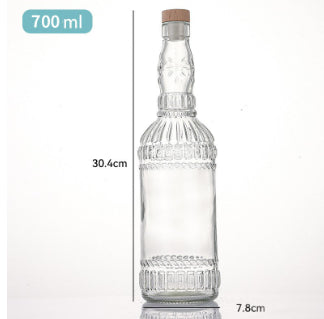 Vintage Glass Bottle With Cork