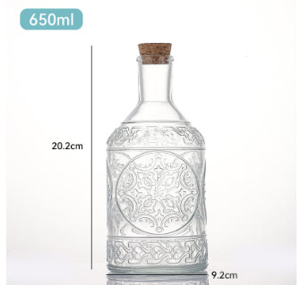 Vintage Glass Bottle With Cork