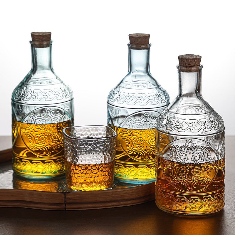 Vintage Glass Bottle With Cork