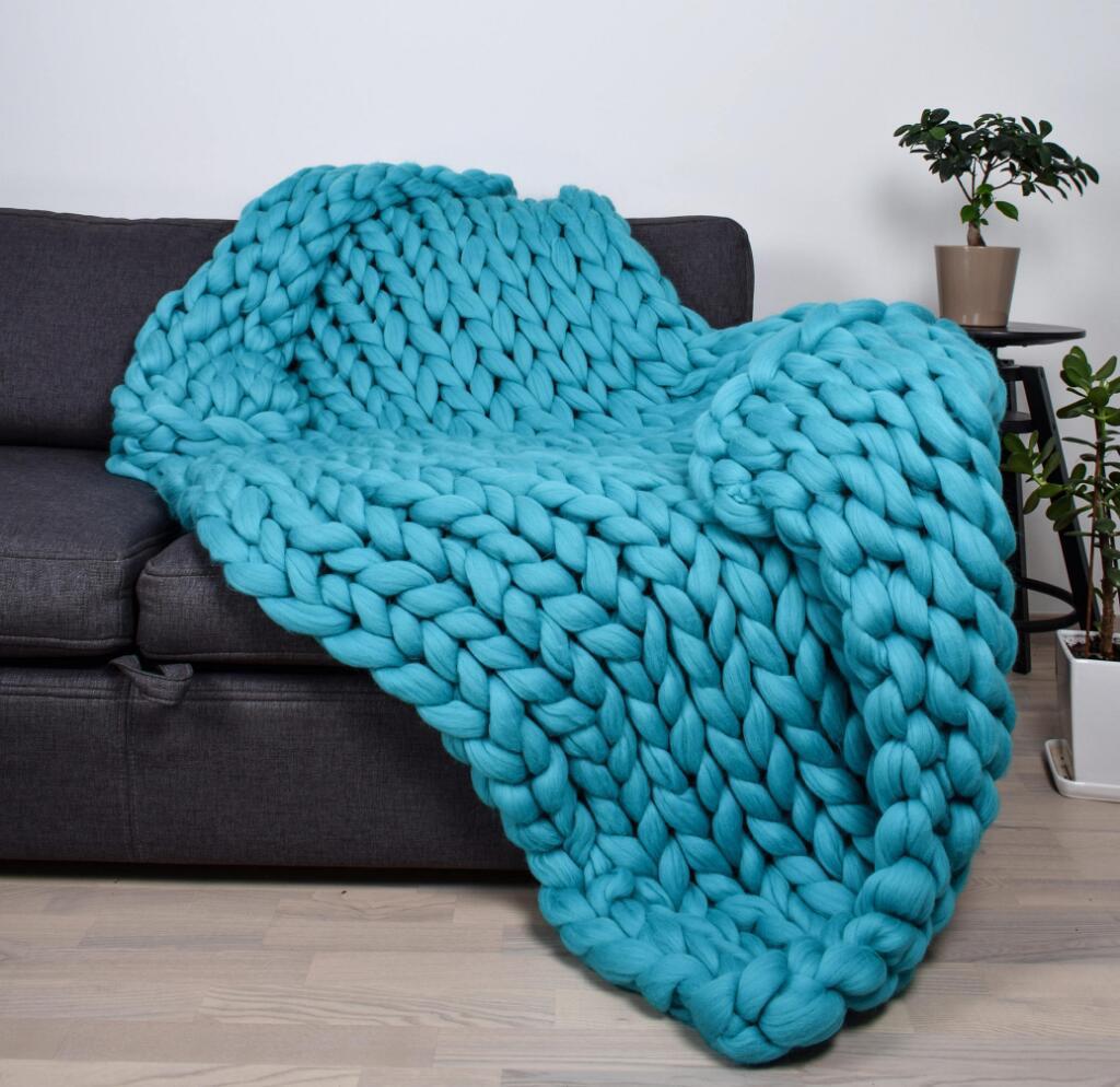 Hand Knit Comfy Blanket