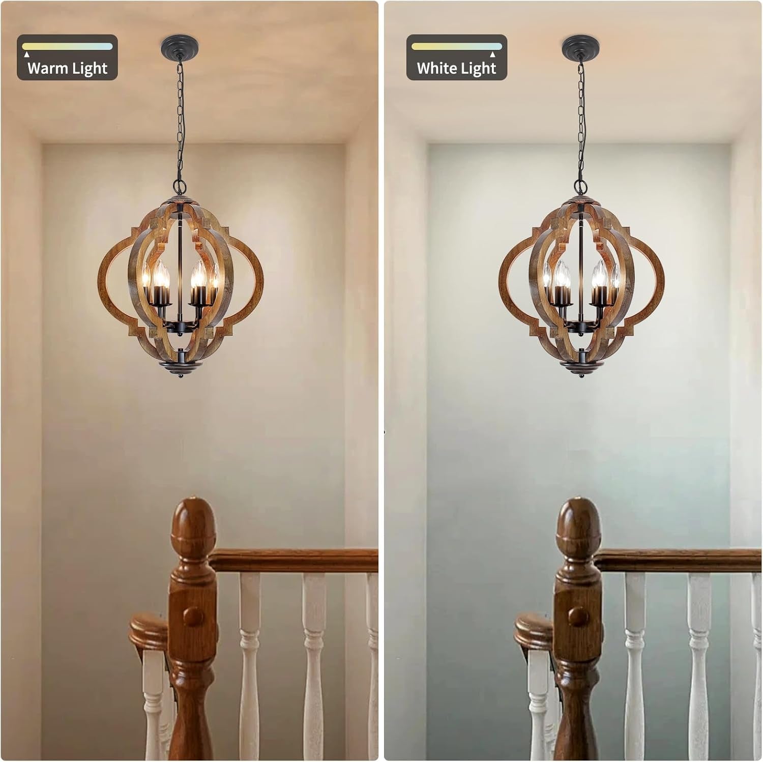 Six Light Farmhouse Chandelier