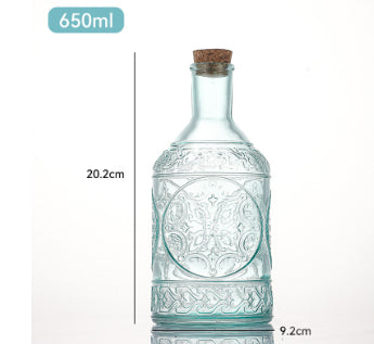 Vintage Glass Bottle With Cork