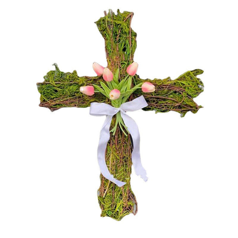 Easter Cross Wreath