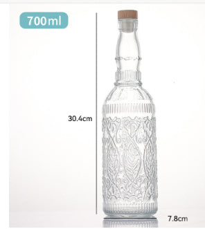 Vintage Glass Bottle With Cork