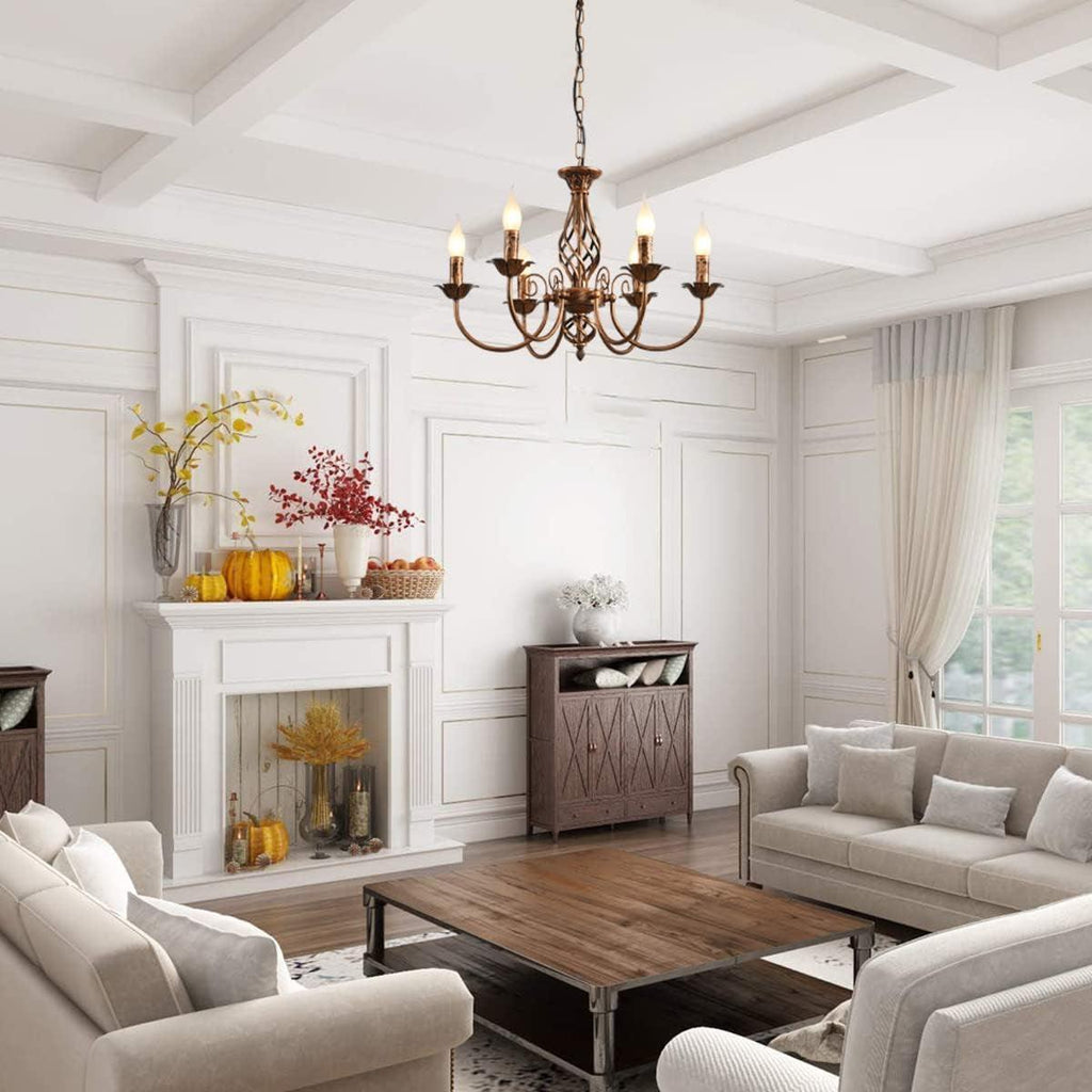 Bronze Rustic Farmhouse Chandelier