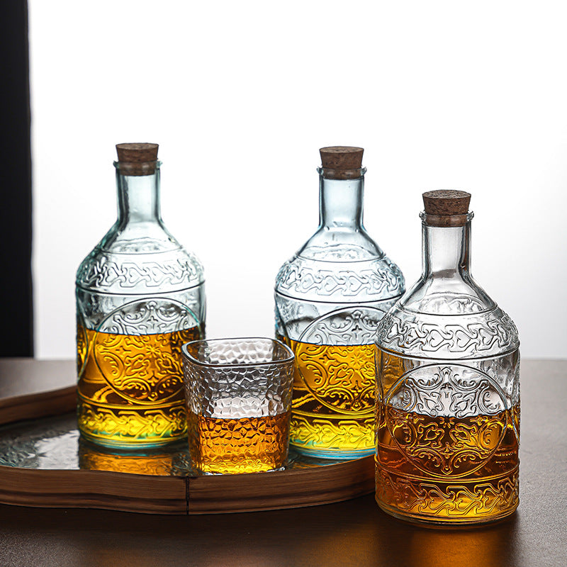 Vintage Glass Bottle With Cork