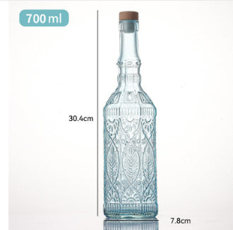 Vintage Glass Bottle With Cork