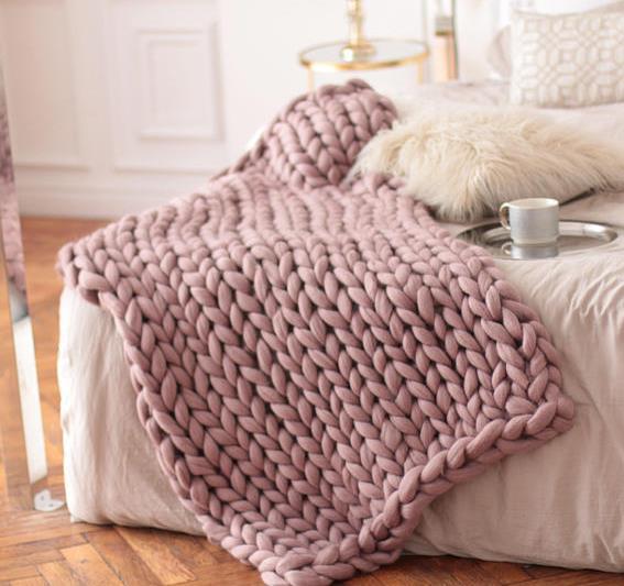 Hand Knit Comfy Blanket