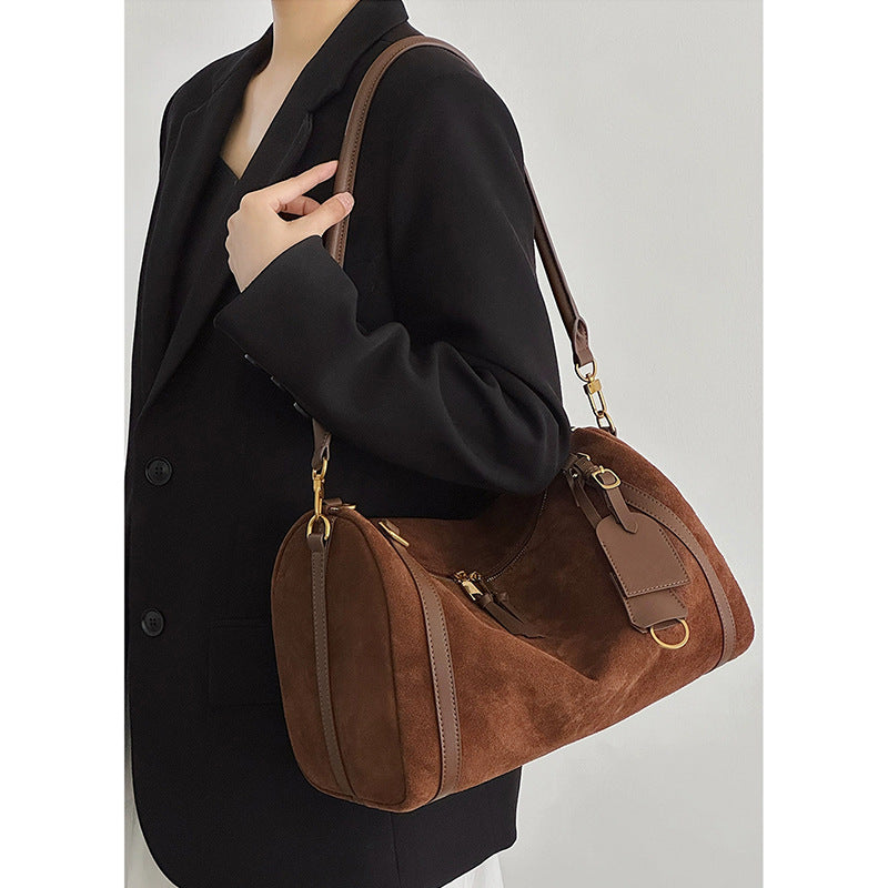 Suede Weekender Bag