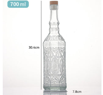 Vintage Glass Bottle With Cork