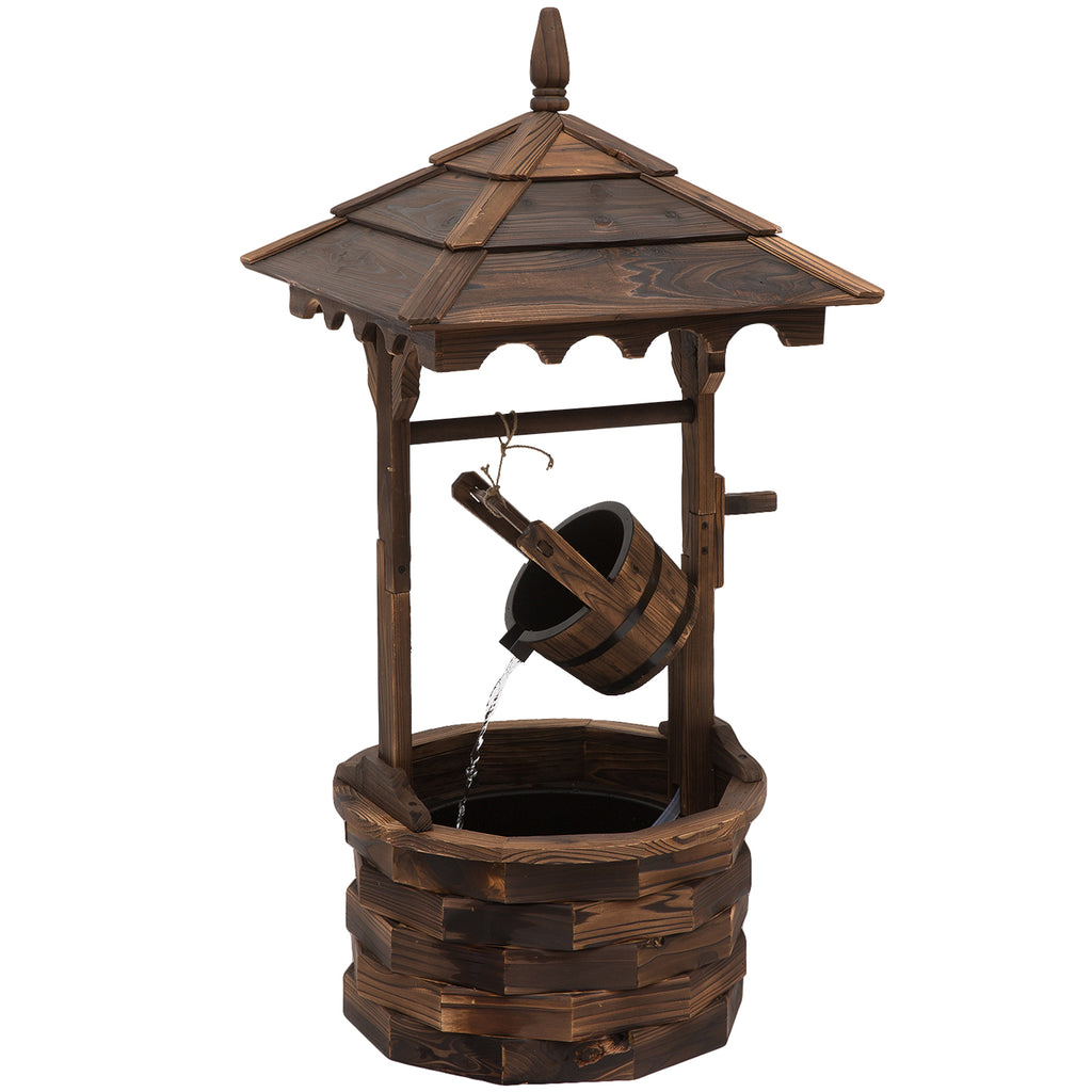 Wooden Wishing Well Fountain
