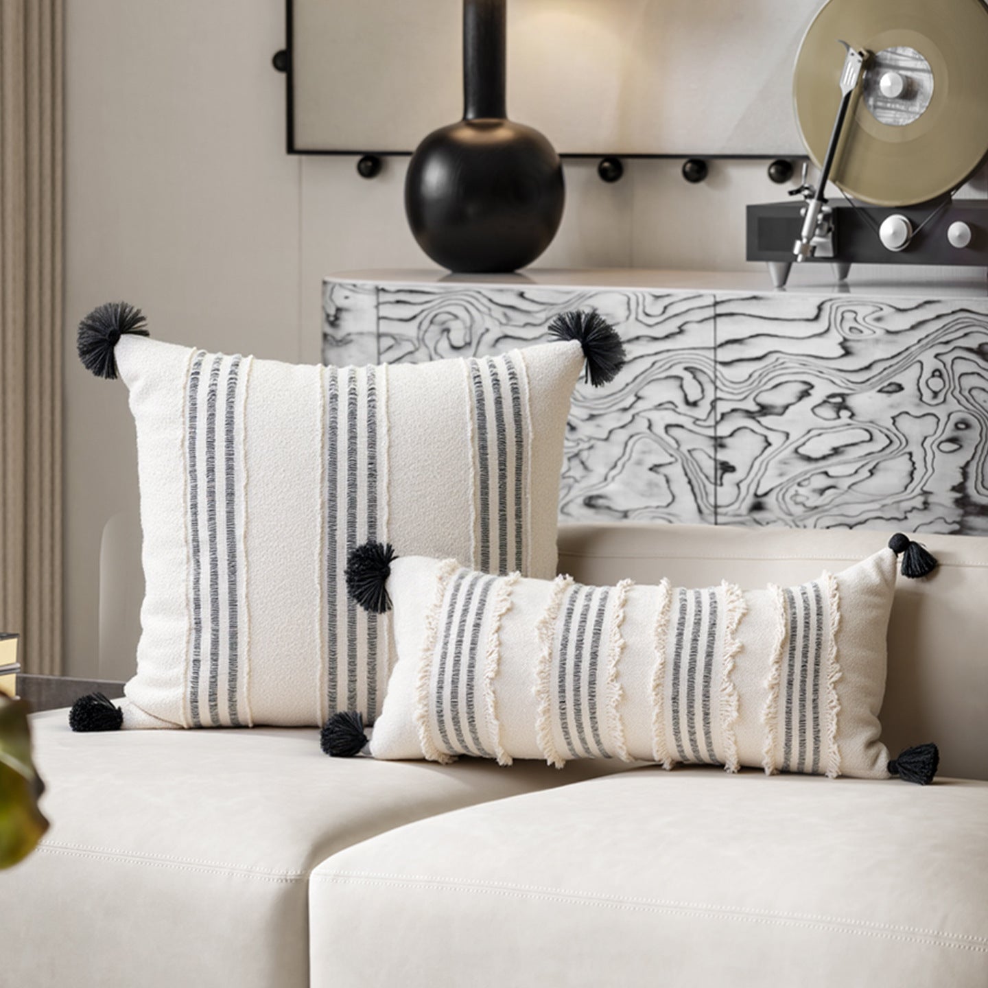 Rustic Tassel Pillow or Pillowcase