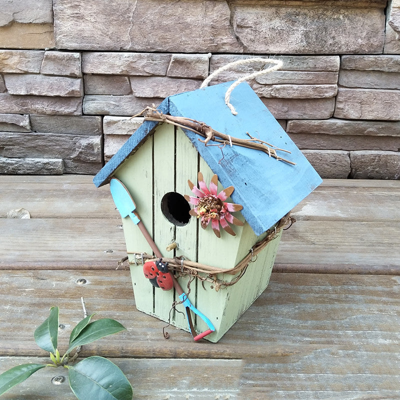 Rustic Wooden Bird House
