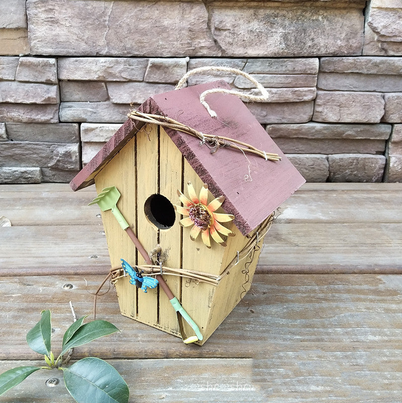 Rustic Wooden Bird House
