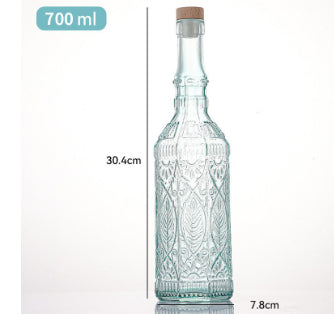 Vintage Glass Bottle With Cork