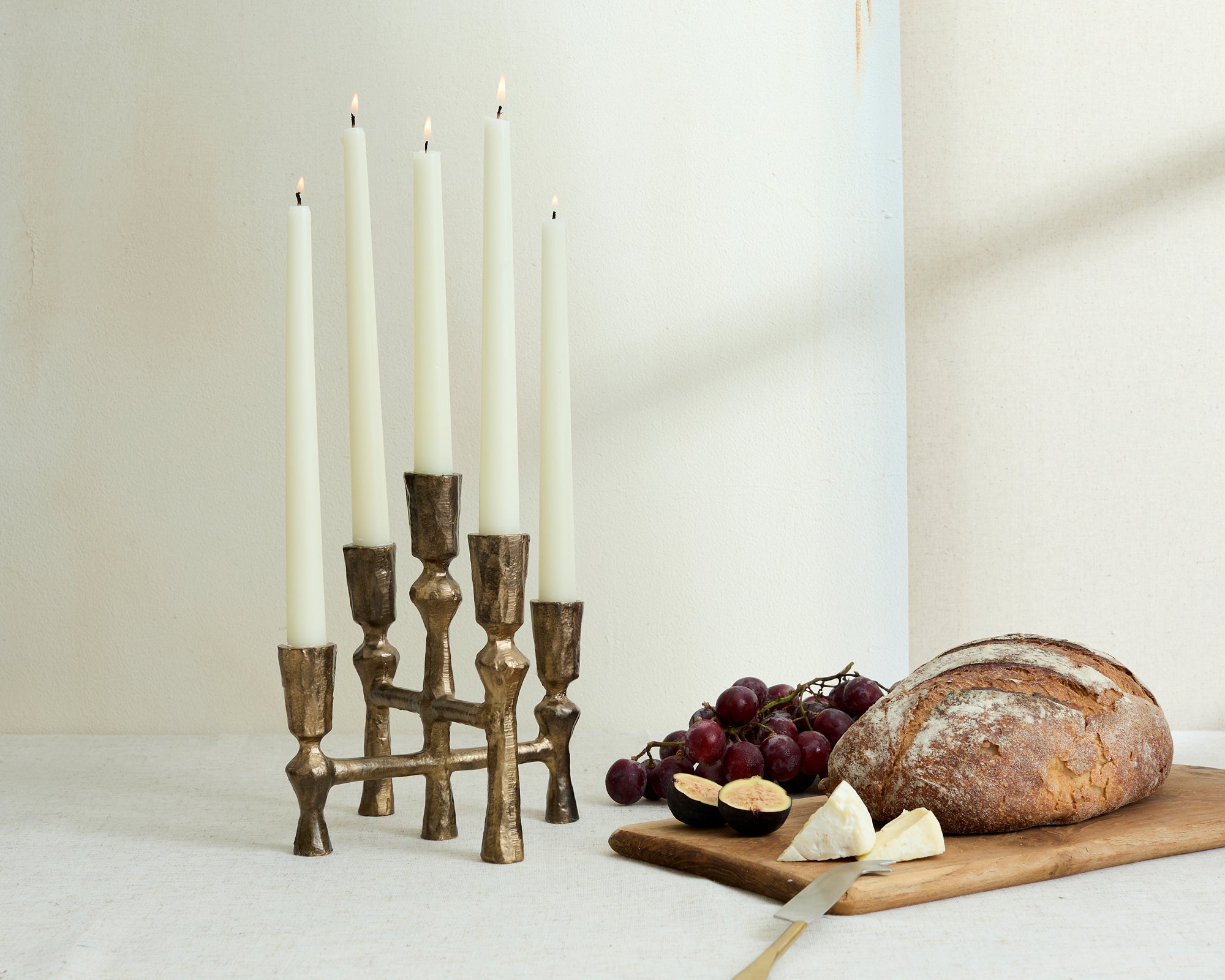 Anya Rustic Gold Candelabra