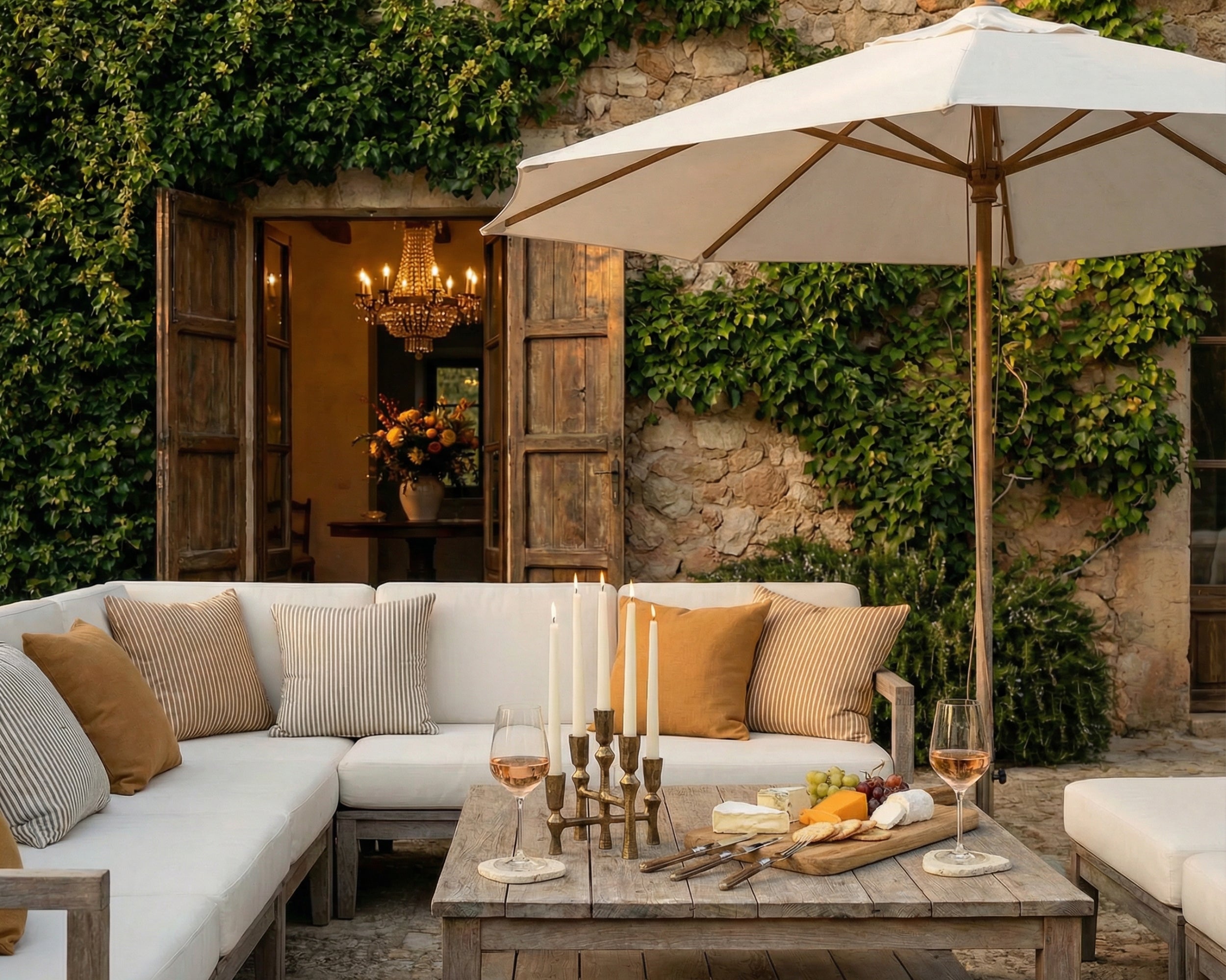 Anya Rustic Gold Candelabra