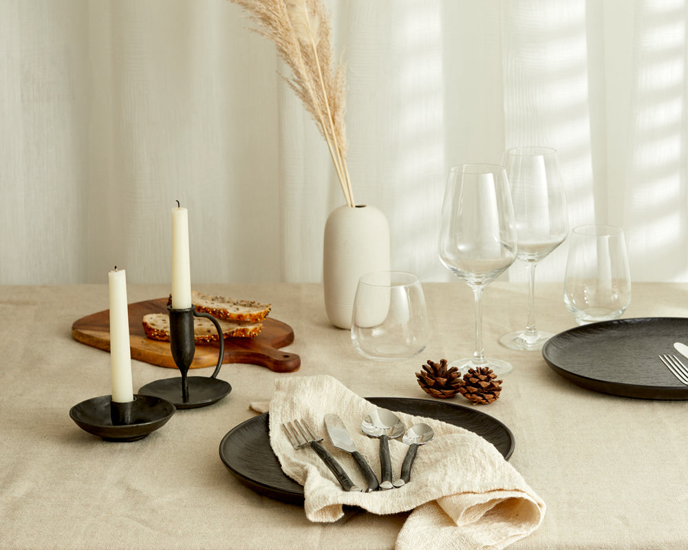 Nero Iron Rustic Candle Holder