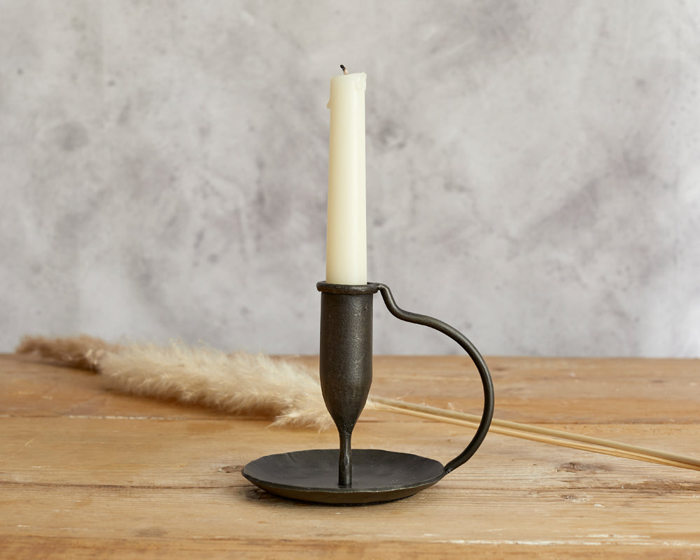 Nero Iron Rustic Candle Holder
