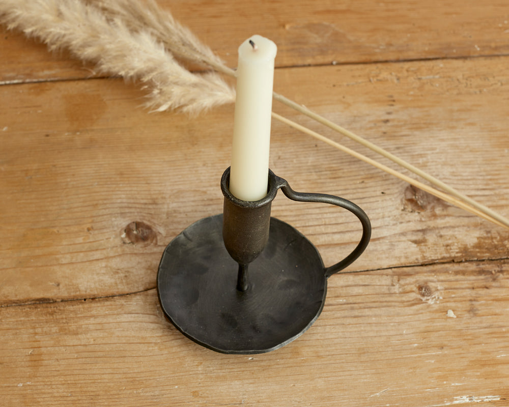 Nero Iron Rustic Candle Holder