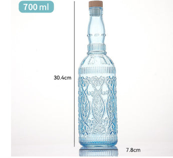 Vintage Glass Bottle With Cork