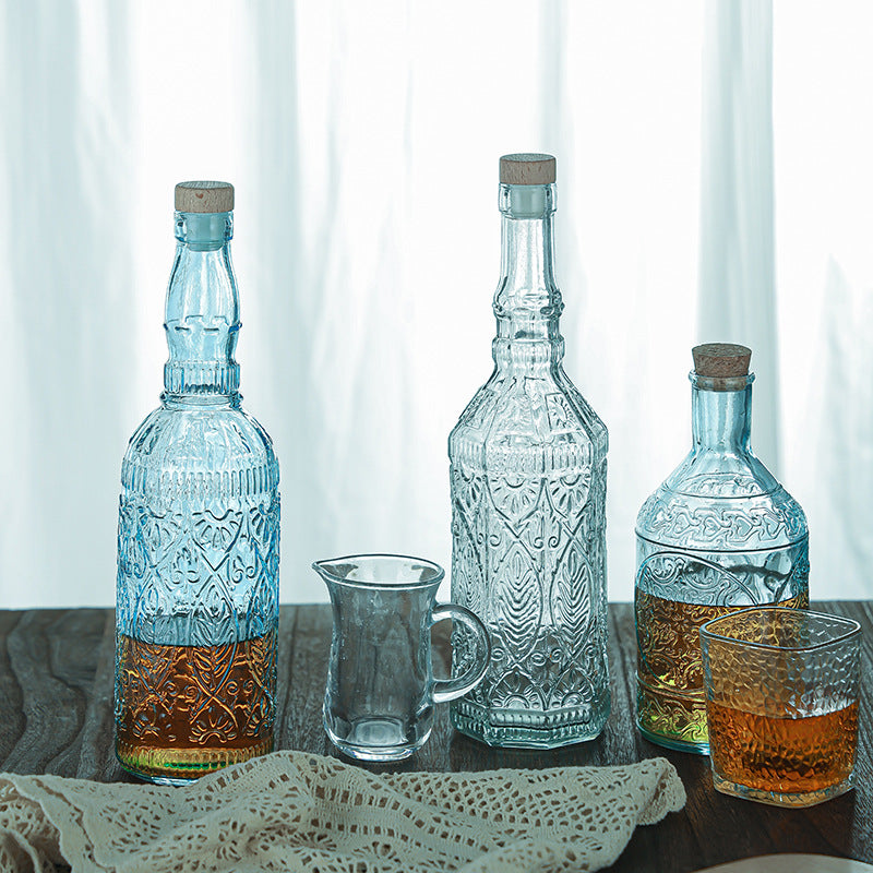 Vintage Glass Bottle With Cork