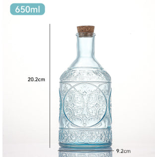 Vintage Glass Bottle With Cork