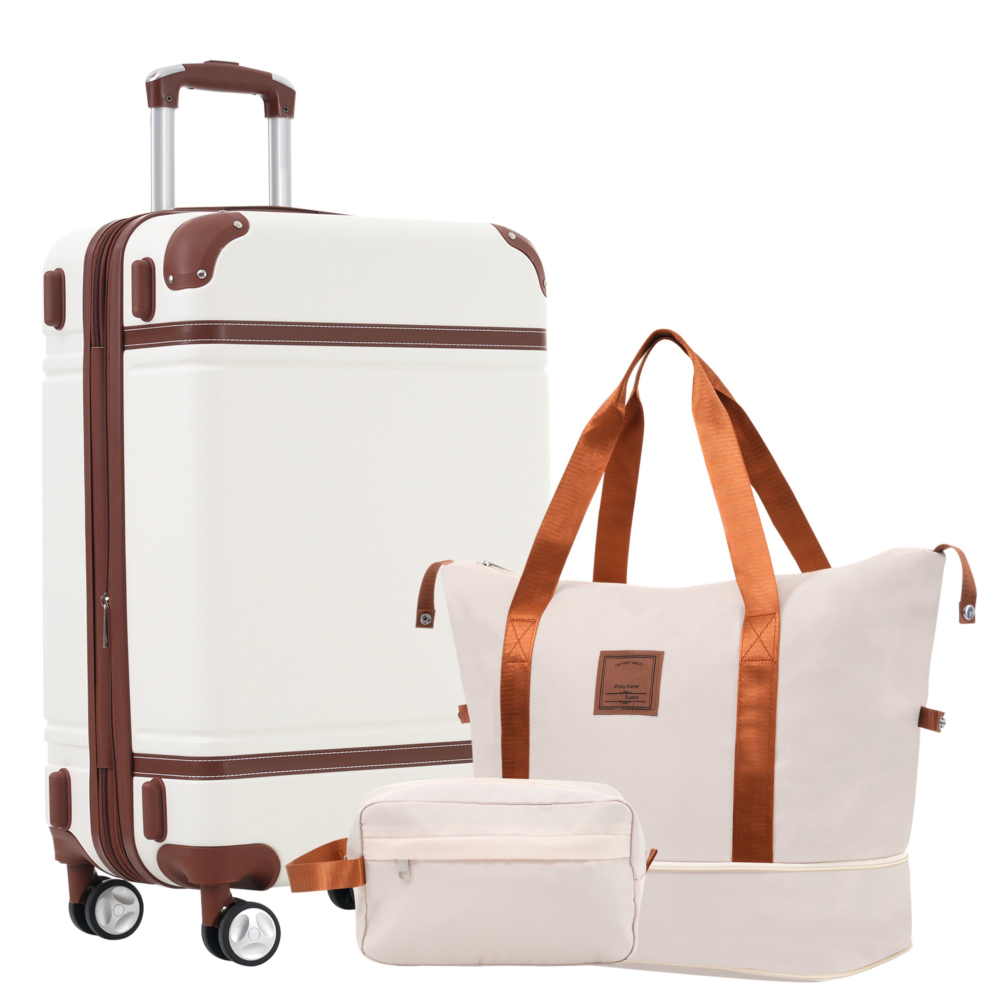 Vintage Style Travel Luggage Set