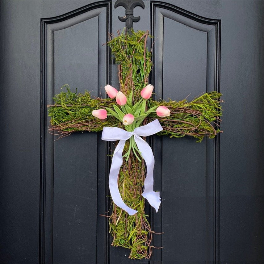 Easter Cross Wreath