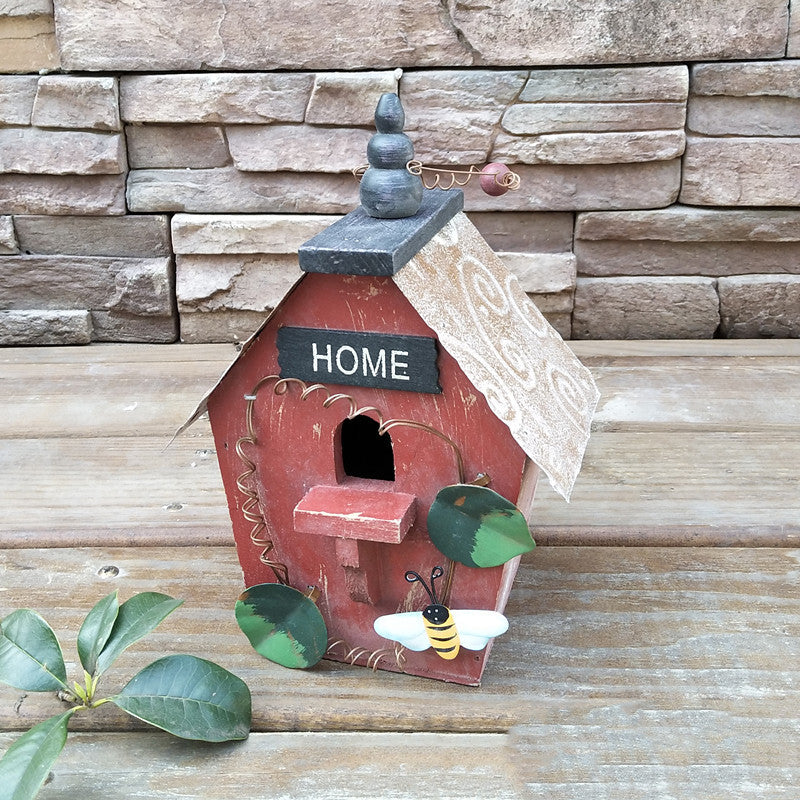 Rustic Wooden Bird House