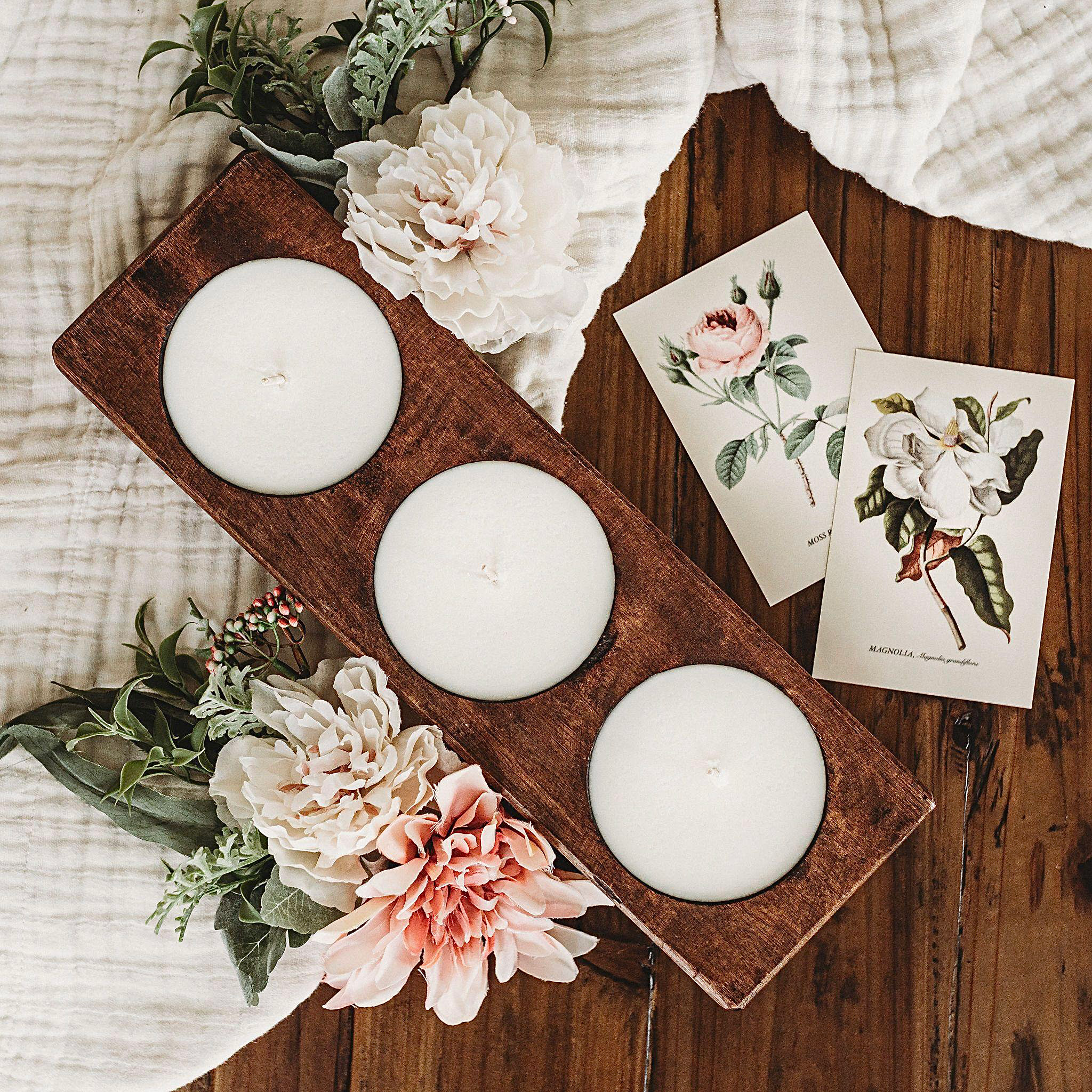 Rustic Farmhouse Candle Centerpiece