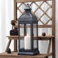 19" High Rustic Metal Candle Lantern